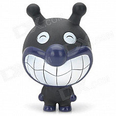 Cute Cartoon Doll Toy w/ Suction Cup - Black + White + Dark Blue