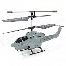 Udi U809 Rechargeable 3.5-CH IR Remote Control Projectile R/C Helicopter w/ Gyro - Light Grey