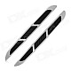 Car 617 Simulation Modified Engine Cover Air Flow Stickers - Black + Silver (Pair)