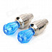 Motorcycle 4.5W 5lm LED Blue Light Tire Lamps - Blue + Silver (3 x AG10 / 2 PCS)