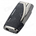 Dual Flame Wind Proof Butane Gas Lighter - Grey + Black