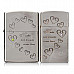 JinJian 4795 Combination Love Pattern Oil Lighters for Couple - Silver (2 PCS)