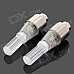 MP041 Waterproof LED Colorful Light Vehicle Tire Valve Flashing Lamps - Silver (2 PCS / 4.5V)