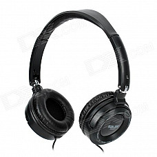 SALAR EM520 Folding Headset Headphones for MP3 / MP4 / MP5 / Ipad / Iphone - Black (3.5mm Plug)