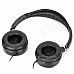 SALAR EM520 Folding Headset Headphones for MP3 / MP4 / MP5 / Ipad / Iphone - Black (3.5mm Plug)