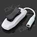 Waterproof 3.5mm Looping MP3 Player w/ FM + USB + Earphones - White + Black