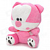 Cute Bear Figure Plush Doll Toy w/ Suction Cup - Pink + White + Blue + Black (2 PCS)