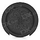 Music Note Pattern Rubber Guitar Sound Hole Cover - Black