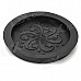 Music Note Pattern Rubber Guitar Sound Hole Cover - Black