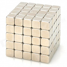 YSDX-630 5mm Neodymium Magnet Cube DIY Puzzle Set - Silver (125 PCS)