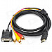 1080P HDMI to VGA + 3RCA Adapter Cable - Black (150cm)