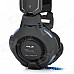 E-3LUE HS909 Mazer Stylish Headphones w/ Microphone / LED - Black + Blue (3.5mm Plug / 280cm)