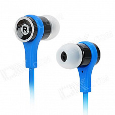 SMZ 601 Stylish Flat In-Ear Earphones - Blue + Black (3.5mm Plug / 110cm)