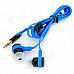 SMZ 601 Stylish Flat In-Ear Earphones - Blue + Black (3.5mm Plug / 110cm)