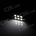 Festoon 36mm 2W 102lm 7000k 6-SMD 5050 LED White Light Car Indicator Lamp - Silver (DC 12V / 24V)