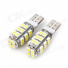 LY109 T10 160lm 6000k 28-SMD 1210 LED White Light Car Width Lamp Bulbs - White (DC 12V / 2 PCS)