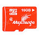 Maxchange microSD Micro SD HC / TF Memory Card - Red (16GB / Class 4)