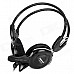 KEENION KOS-588 Wired Stereo Headset Headphones w/ Microphone - Black (3.5mm Plug)