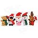 FT604 Christmas Style Plush Finger Puppets Toys - Multicolored (5 PCS / Pack)