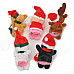 FT604 Christmas Style Plush Finger Puppets Toys - Multicolored (5 PCS / Pack)