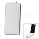 Protective Top Flip-Open PU Leather Case for Ipod Touch 5 - White