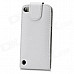 Protective Top Flip-Open PU Leather Case for Ipod Touch 5 - White