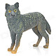 HC003 Wild Wolf with Smile Resin Toy - Grey