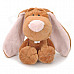1259 Cute Long Ears Rabbit Style Soft Plush Doll Toy w/ Suction Cup - Brown
