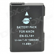 DSTE EN-EL14 1600mAh Lithium Full Decoded Battery for NIKON / D5100 / D3200 / D3100 / D5300 + More