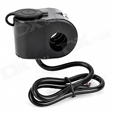 Universal DC 12V Motorcycle / Car Power Charging Socket - Black