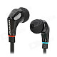 KEENION KDM-E601 Stylish Flat Cable In-Ear Stereo Earphones - Black (3.5mm Plug / 125cm)