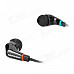 KEENION KDM-E601 Stylish Flat Cable In-Ear Stereo Earphones - Black (3.5mm Plug / 125cm)