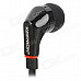 KEENION KDM-E601 Stylish Flat Cable In-Ear Stereo Earphones - Black (3.5mm Plug / 125cm)