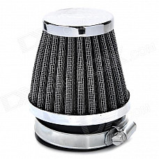 Mushroom Head Style Stainless Steel Motorcycle Air Filter for ATV / Off-Road - Silver + Black (54mm)