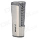 Rectangle Windproof Stainless Steel Butane Lighter - Silver