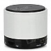 S10 Portable Ceramic 2-Channel Bluetooth v2.1 Speaker w/ Microphone / TF / LED - White + Black