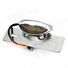 12W 75lm 15-LED Red Light Motorcycle Tail Hazard Lamp - Grey + Silver (12V)