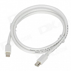 Mini DisplayPort DP Male to Male Data Cable - White (1m)