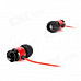 Awei T10vi Stylish In-Ear Earphones w/ Microphone / Clip - Red + Black (3.5mm Plug / 135cm)