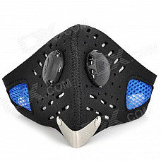 Outdoor Motorcycle Riding Anti-Dust Neoprene Warm Face Mask - Black + Blue