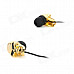 Skull Style 3.5mm Plug In-Ear Earphones - Golden + Black