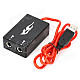 USB 2.0 Male to 2 x 6.3mm Audio Adapter Cable - Black + Transparent Red (88cm-Cable)