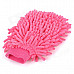 MH-M01 Double-Face Microfiber Car Wash Mitt - Rose Red