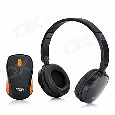 JiaYiBing 718P Wireless Headset Headphones + Mouse w/ Receiver - Black