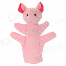 Cute Elephant Animal Shaped Soft Cloth Hand Puppet - Pink