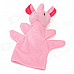 Cute Elephant Animal Shaped Soft Cloth Hand Puppet - Pink