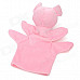 Cute Elephant Animal Shaped Soft Cloth Hand Puppet - Pink