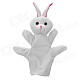 Cute Rabbit Animal Shaped Soft Cloth Hand Puppet - White + Pink