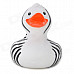 Zebra Grain Funny Floating Duck Bath Toy for Kids - White + Black + Orange