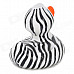 Zebra Grain Funny Floating Duck Bath Toy for Kids - White + Black + Orange